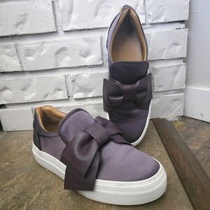 BUSCEMI ITALY Women's Purple Lilac  Slip-On Sneakers with Bow